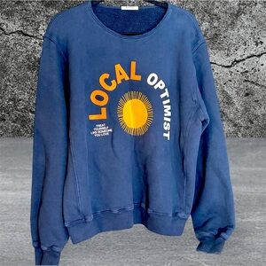 β’NEWβ’ MadHappy Navy Crewneck Local Optimist β’ Unisex Medium